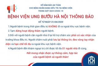 THÔNG BÁO HẠN CHẾ TIẾP XÚC NGƯỜI BỆNH TRONG ĐỢT DỊCH COVID-19