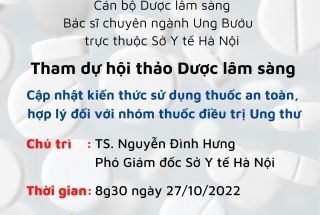 GIẤY MỜI THAM DỰ HỘI THẢO DƯỢC LÂM SÀNG